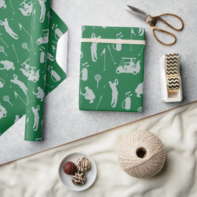 Golf On The Green Wrapping Paper (Crafts)