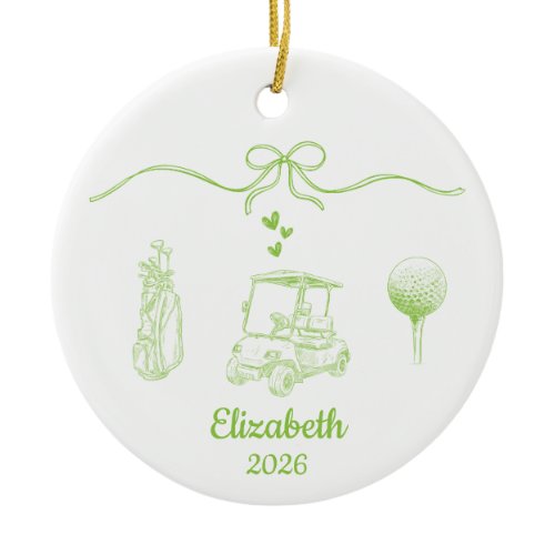 Golf Ornament, Golf Gifts Funny Golfer Gifts  Ceramic Ornament