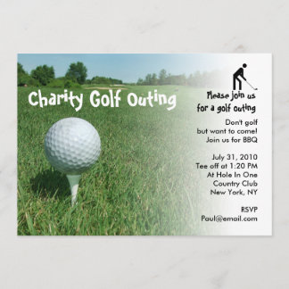 Golf Outing Charity Party Invitation