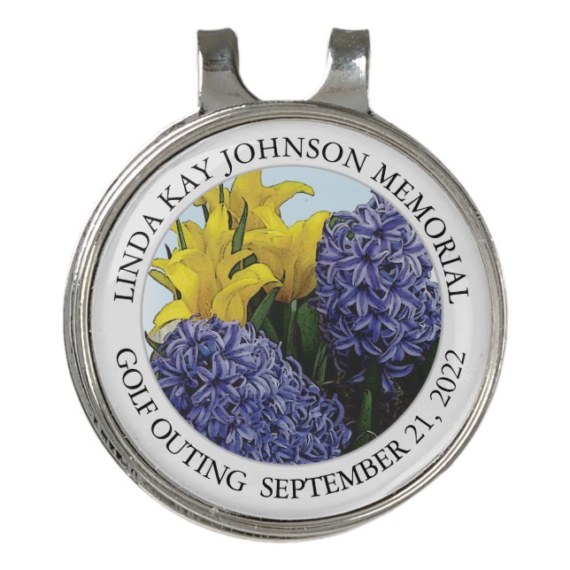 Golf Outing Custom Photo and Text Golf Hat Clip (Front)