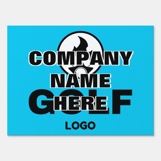 Golf Outing Golf Ball Sponsor Company Logo v2 Sign (Front)