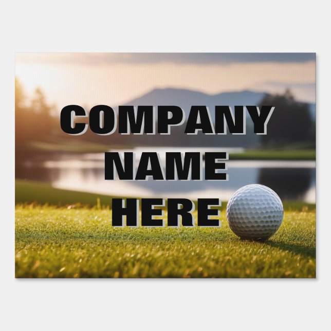 Golf Outing Golf Ball Sponsor Hole Sign (Front)
