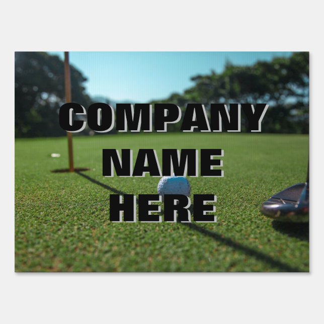 Golf Outing Golf Ball Sponsor Hole Sign (Front)