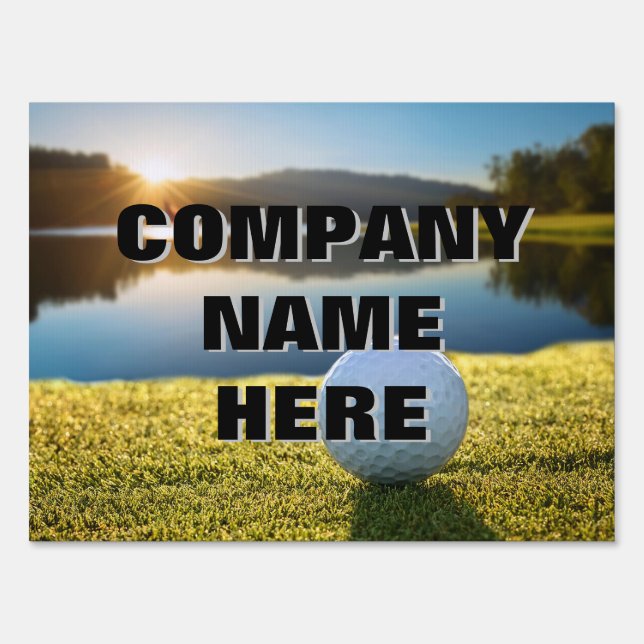 Golf Outing Golf Ball Sponsor Hole Sign (Front)