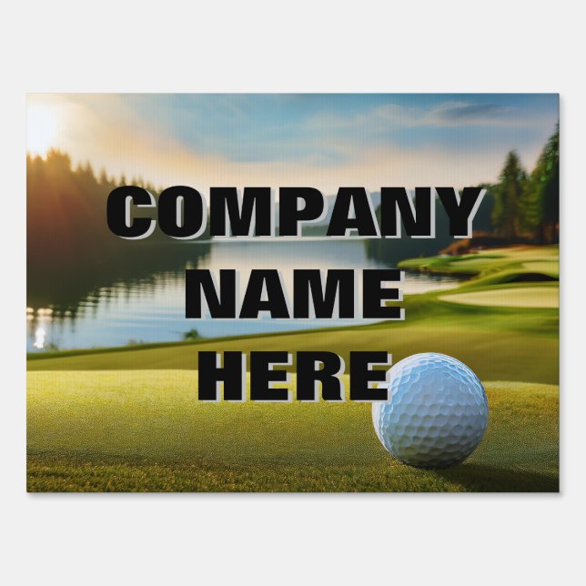 Golf Outing Golf Ball Sponsor Hole Sign (Front)