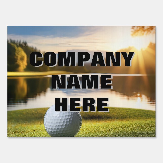 Golf Outing Golf Ball Sponsor Hole Sign (Front)