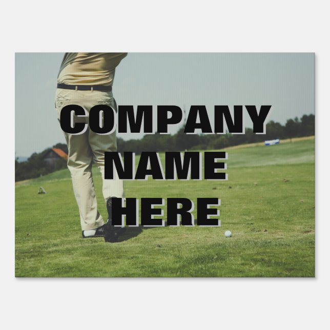 Golf Outing Guy Swing Sponsor signs (Front)