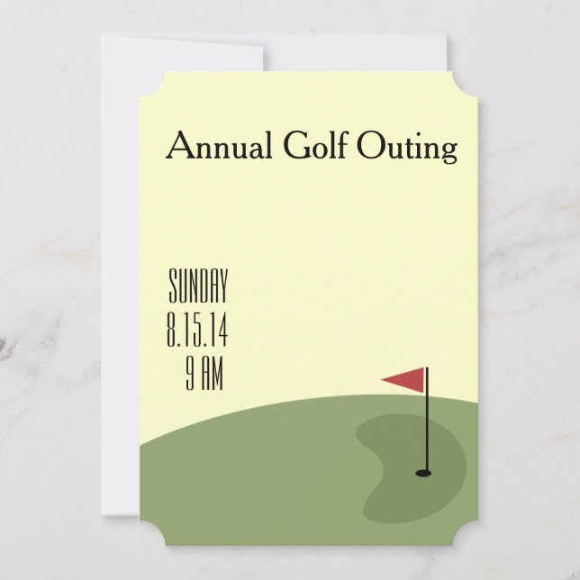 Golf Outing - on the green Invitation (Front)