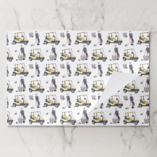 Golf Paper Placemats, Golfer Party Table Mats