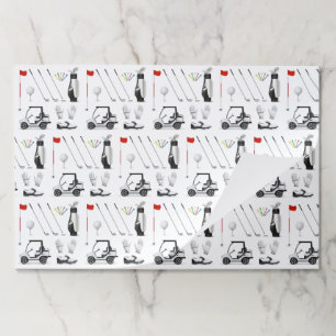 Golf Paper Placemats, Golfer Party Tableware Mats