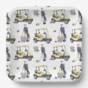 Golf Paper Plates, Par-Tee Time Birthday Party Plates