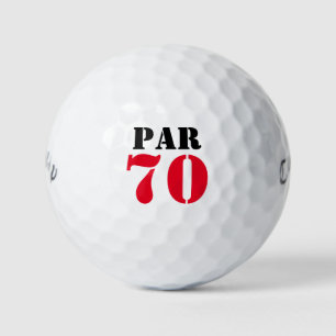 Golf Par 70 word for golfer 70th Birthday Golf Balls