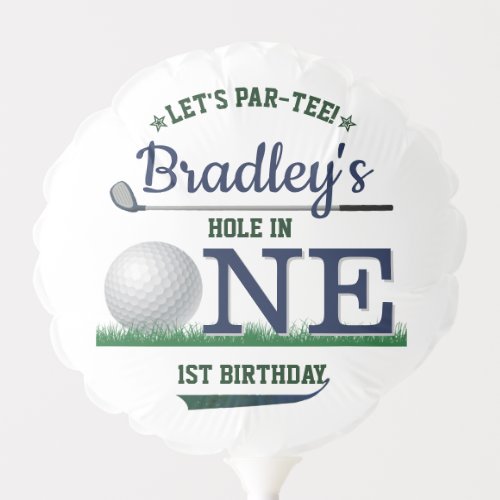 Golf PAR_TEE 1st Birthday Balloon