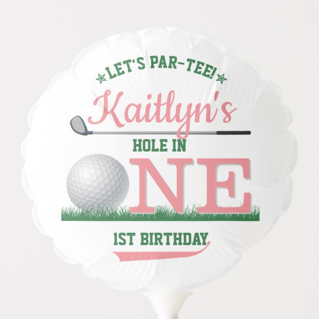 Golf PAR-TEE 1st Birthday Balloon (Front)