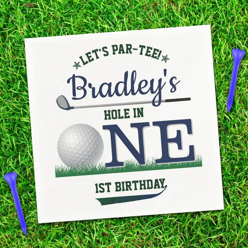Golf PAR_TEE 1st Birthday Napkins