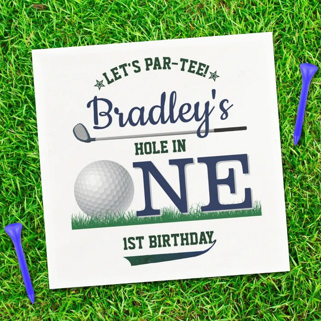 Golf PAR-TEE 1st Birthday Napkins (Creator Uploaded)