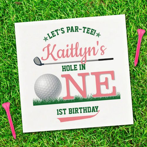 Golf PAR_TEE 1st Birthday Napkins