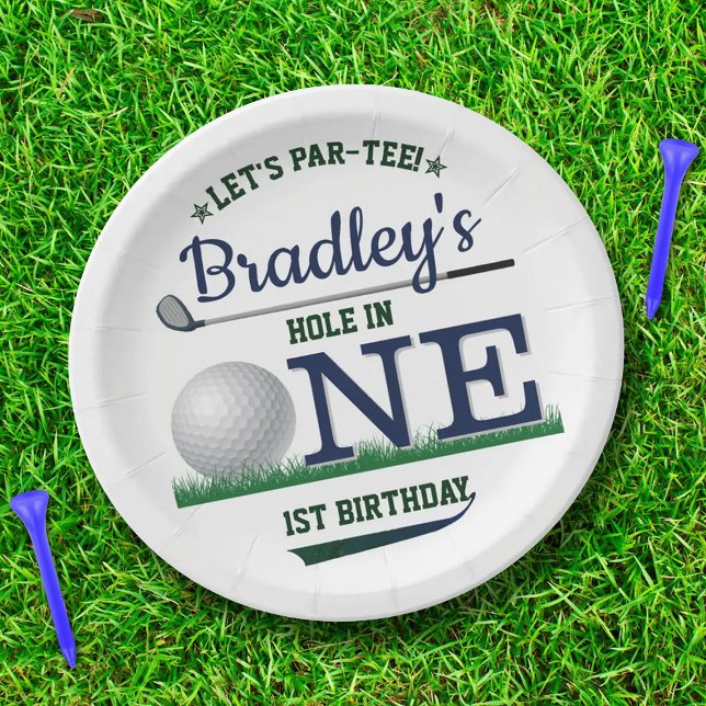 Golf PAR-TEE 1st Birthday Paper Plates (Creator Uploaded)