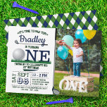 Golf PAR-TEE 1st Birthday Photo Invitation<br><div class="desc">Celebrate in style with these trendy birthday invitations. The design is easy to personalize with your special event wording and your guests will be thrilled when they receive these fabulous invites.</div>
