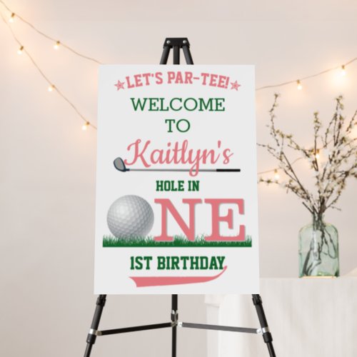 Golf PAR_TEE 1st Birthday Welcome Sign