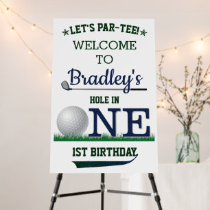 Golf PAR-TEE 1st Birthday Welcome Sign