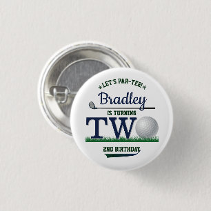 Golf PAR-TEE 2nd Birthday Button