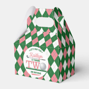 Golf PAR-TEE 2nd Birthday Favor Boxes