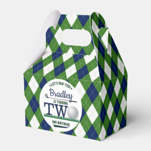 Golf PAR-TEE 2nd Birthday Favor Boxes