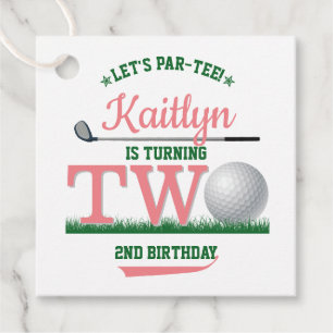 Golf PAR-TEE 2nd Birthday Favor Tags