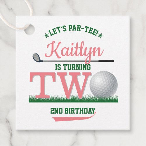 Golf PAR_TEE 2nd Birthday Favor Tags