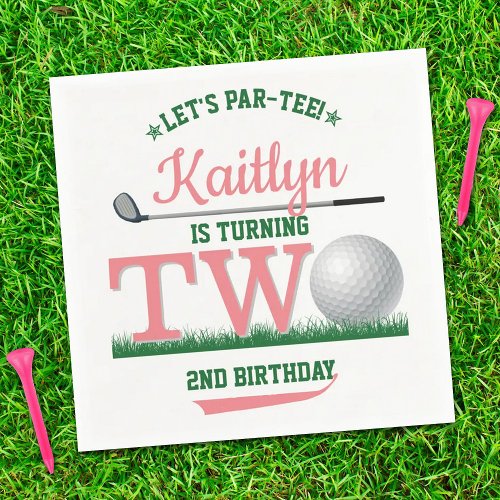 Golf PAR_TEE 2nd Birthday Napkins