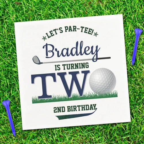 Golf PAR_TEE 2nd Birthday Napkins