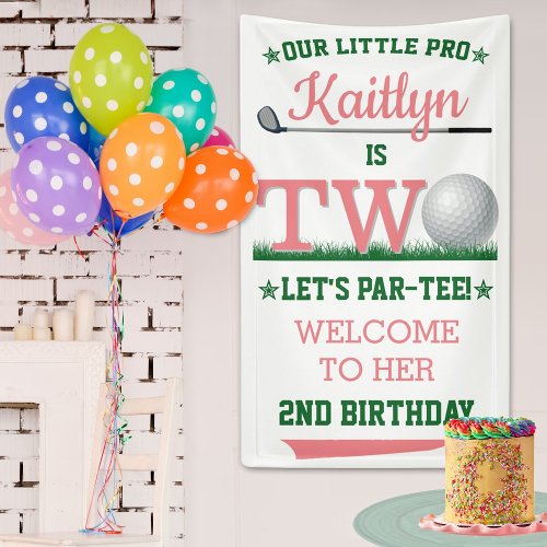 Golf PAR_TEE 2nd Birthday Welcome Banner