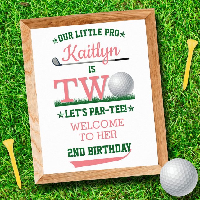 Golf PAR-TEE 2nd Birthday Welcome Poster (Creator Uploaded)