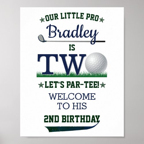 Golf PAR_TEE 2nd Birthday Welcome Poster