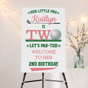 Golf PAR-TEE 2nd Birthday Welcome Sign