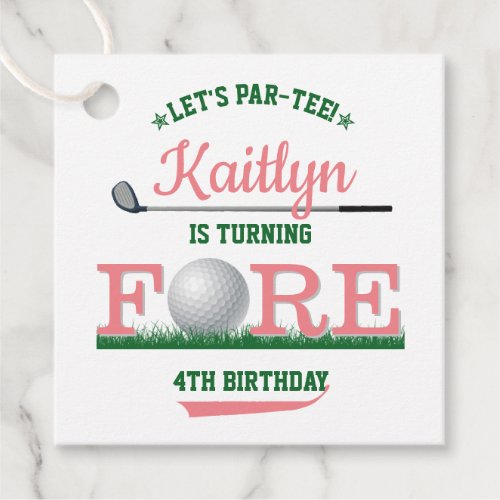 Golf PAR_TEE 4th Birthday Favor Tags