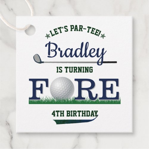 Golf PAR_TEE 4th Birthday Favor Tags