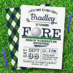 Golf PAR-TEE 4th Birthday Invitation<br><div class="desc">Celebrate in style with these trendy birthday invitations. The design is easy to personalize with your special event wording and your guests will be thrilled when they receive these fabulous invites.</div>
