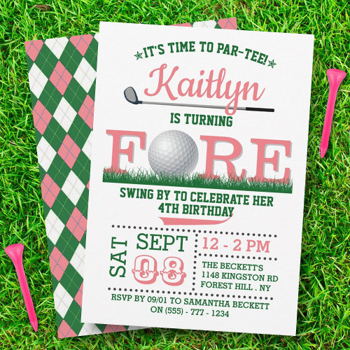 Golf PAR-TEE 4th Birthday