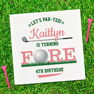 Golf PAR-TEE 4th Birthday Napkins