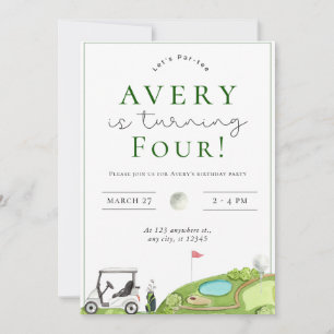 Golf Par tee Birthday Party Invitation
