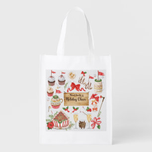 Golf Par tee Christmas Party with Golf Bakery Grocery Bag