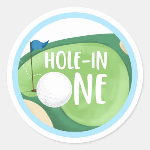 Golf Par_Tee Cupcake Boy Birthday Hole in One Classic Round Sticker