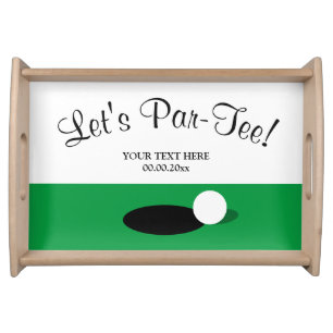Golf par-tee custom serving tray for golfers
