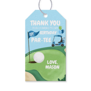 Golf Par-Tee Hole Golfing Boy Birthday Thank You   Gift Tags