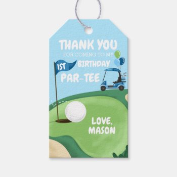 Golf Par-tee Hole Golfing Boy Birthday Thank You   Gift Tags by Anietillustration at Zazzle