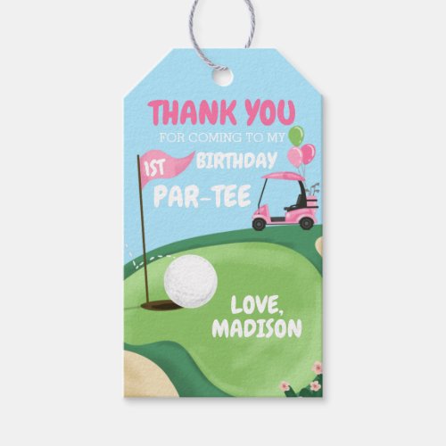Golf Par_Tee Hole Golfing Girl Birthday Thank You  Gift Tags