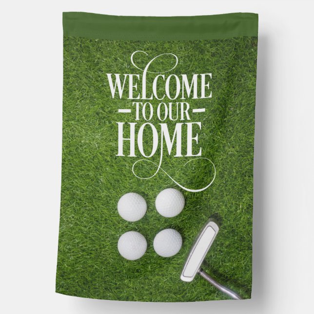 Golf Par tee party  welcome House Flag (Front)