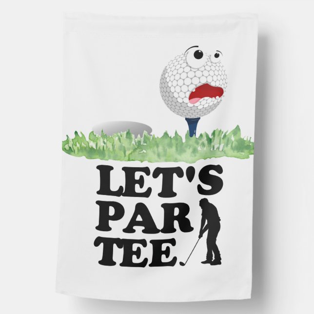Golf Par tee party  with golf Ball  House Flag (Front)